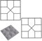 SUBTLETY Pflasterform DIY Gehweg Form Pflasterstein Gehwegplatten Pflastermacher Gießen Beton Schablone zur Herstellung von Garten Trittsteine, Pflastersteine, Terrassenplatten (Motive C, 2 Stück)