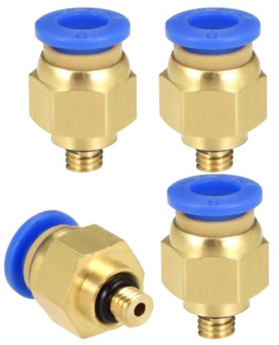 TA-VIGOR Lot de 8 raccords pneumatiques de 6 mm, filetage mâle M5 à connexion rapide, connecteurs de ligne d'air pour systèmes pneumatiques et compresseurs d'air