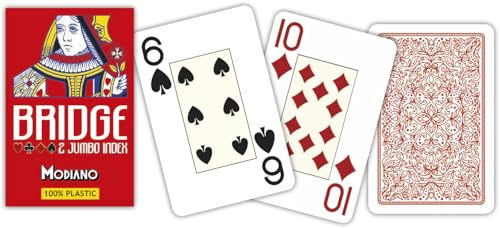 Modiano Bridgekarten 2 Jumbo Index Rot