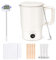 Electric Wax Melting Pot, Non-Stick Wax Melter Kit with Spout & Lid, 800ML Wax Melter for Candle Making Soap Included Thermometer, Wicks, Wick Stickers, Centering Device, Stirring Spoon- UK Plug