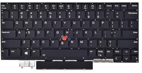 fqparts Laptop Tastatur für for Lenovo for ThinkPad X1 Carbon 9th Gen Schwarz UK Edition Year 2021