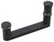 Stainless Steel Shower Door Handle - 145mm Hole Center, Polished Finish, Replacement Handle for Sliding Shower Room Doors