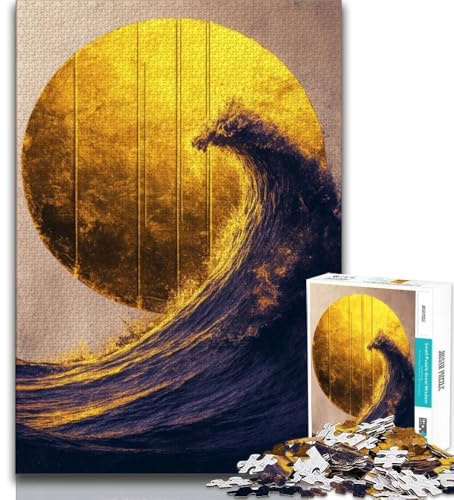 1000-teiliges Puzzle für Jugendliche und Erwachsene Golden Waves Puzzles, ganze Familie ab 14 Jahren (Größe 38x26cm)