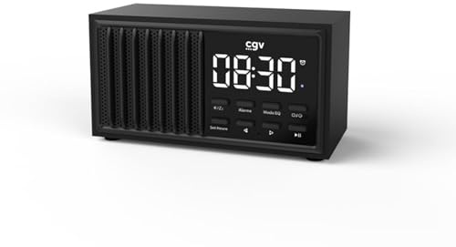 CGV | Bebop FM Mini – Radio Portable FM/Bluetooth 5.3 / USB/Micro-SD/AUX | Haut-parleur 8W – Batterie Li-ion rechargeable