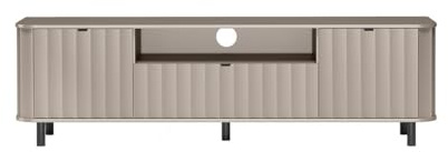 Masseno TV-Schrank MODERNO 196 cm Fernsehschrank mit 3 Türen TV-Lowboard für Wohnzimmer Modern 196x40,5x57 cm Beige