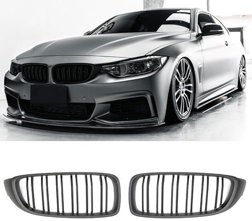 GCP PASST FÜR 4ER F32 SPORT KÜHLERGRILL DOPPELSTEG GRILL MATT SCHWARZ