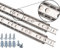 2 Schubladenschienen EDELSTAHL Teilauszug Rollenauszug Teleskopschiene Kugelführung Schubladenauszug H: 17 / L: 246 mm