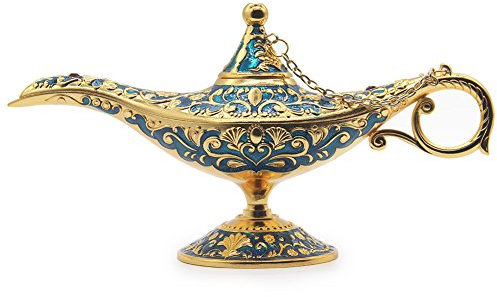 AVESON Aladdin Lampe Deko, Genie Licht Lampe Aladdin Wunderlampe Licht Magie Genie Licht Hohle Legende Lampe Luxusausführung Vintage-Stil Sammlerstück Geschenk