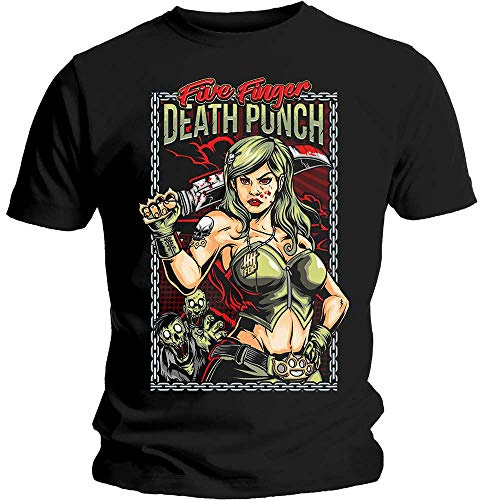 Five Finger Death Punch Men's FFDPTS20MB T-Shirt, Black, XXL (44-46)