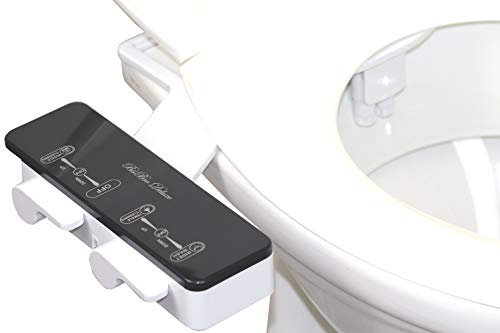 Bidet Einsatz für Toilette | BisBro Deluxe Slim Bidet 2072 | Dusch-WC zur optimalen Intimpflege | Einfach unter dem Klodeckel installieren | funktioniert ohne Strom | Zusatzfunktion für Damen