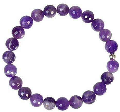 Chevron-Amethyst Stretch Armband