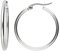 LÖB Unisex Titan Silber Creolen Ohrringe Ohrstecker Poliert Rund Stecker mit Klappbügel 15mm 20mm 30mm 40mm 50mm 60mm Damen Herren Kinder