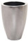 Pflanzkübel Pflanzgefäß Blumenkübel Fiberglas Silber Metallic OPALA (55x40)