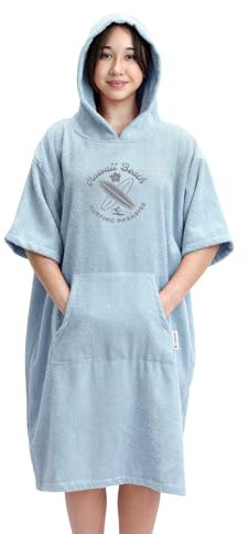 HOMELEVEL Badeponcho für Kinder und Teenager - Poncho Handtuch für Strand Schwimmbad - Surfponcho mit Kapuze - Bademantel für Jungen und Mädchen