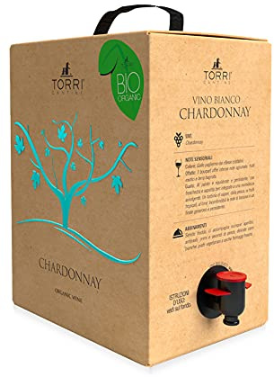Vino bianco Bag in Box Chardonnay Biologico 5 Litri