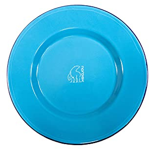 Nordisk Madam Bla Plate Blau - Robuster rostbeständiger Retro Emaille Teller, Größe One Size - Farbe Sky Blue