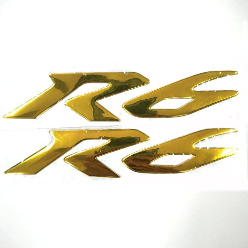 Adesivo con logo 3D dorato per Yamaha YZF R6