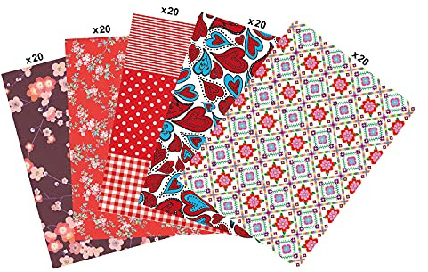 Décopatch MP010C Decopatch-Papier, rot, 30 x 40 cm
