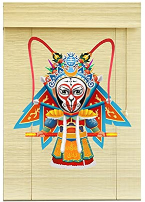 LSSB Bamboo Roller Blind Lifting Shutters Retro Blackout Curtains, for Indoor Outdoor Garden Window Wall Decoration, Customizable (Color : B, Size : 140x280cm)