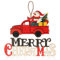 com-four® Hängedeko Weihnachten - Holz-Aufhänger mit Schneemann und Schriftzug - Türschild Christmas aus Holz - Hänger für Türen, Wände, Fenster (Auto)