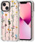 MOSNOVO Case for iPhone 13 Mini, [Buffertech 6.6ft Military-Grade Drop Protection] [Anti Peel Off Tech] Clear TPU Bumper Phone Case Cover Design - Wildflowers