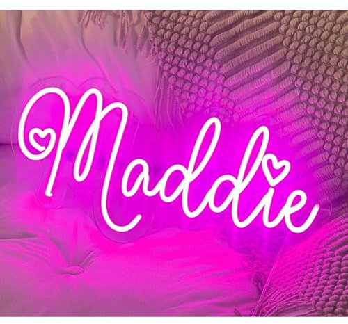 Néon LED personnalisé Enseignes lumineuses, Personnalisable LED Prenom Neon Signe pour Décoration Chambre,Mariage Fête d'anniversaire,Restaurants et Les Bars