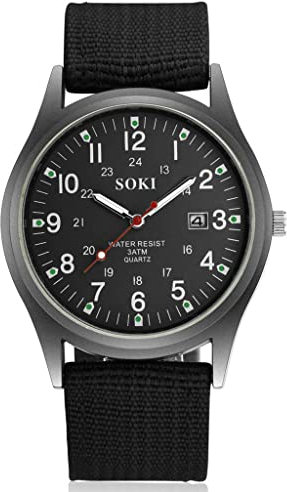 Uhren Herren Armbanduhr Quarz Uhr Herrenuhr Quarzuhr Sportuhr Outdooruhr Watch für Männer 2022 Herren Mode Militär Uhren Luxury Mode 2022 Neue Gewebte Nylongürtel Herrenkalenderuhr