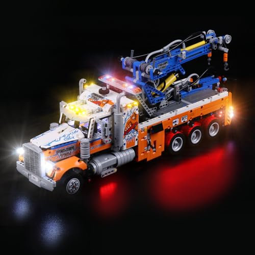 cooldac Led Beleuchtungsset Kompatibel mit Lego Technic Schwerlast-Abschleppwagen, Led Licht Set Kompatibel mit Lego 42128 Technic Heavy-Duty Tow Truck Modellbauset(nur Lichter, Keine Modelle)