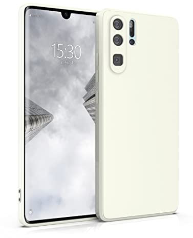 MyGadget Hülle für Huawei P30 Pro - robuste Silikon Schutzhülle TPU Case Slim Silikonhülle - Back Cover Kratzfest Handyhülle - Matt Weiß