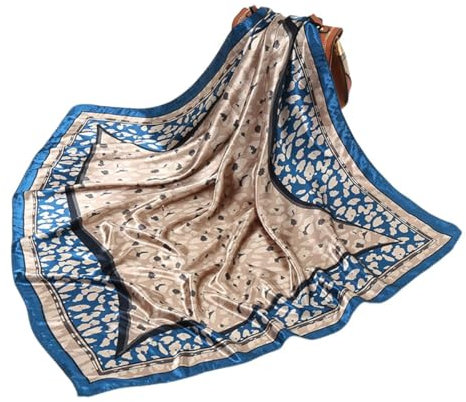 FAIRYGATE Damen Schal Sommer Halstuch Damen Seide Bandana Seidentuch Haare Quadrates Bedrucktes Schals & Tücher Seidenschal Kopftuch 90005