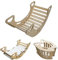 Skyline Kletterbogen Rutsche Baby Kleinkind Kinder ab 1 Jahr indoor Klettern Montessori Klettergerüst Holz Wippe Balancewippe Kletterdreieck Kletterwippe Holzwippe Kletterling Holzbogen XL Naturholz