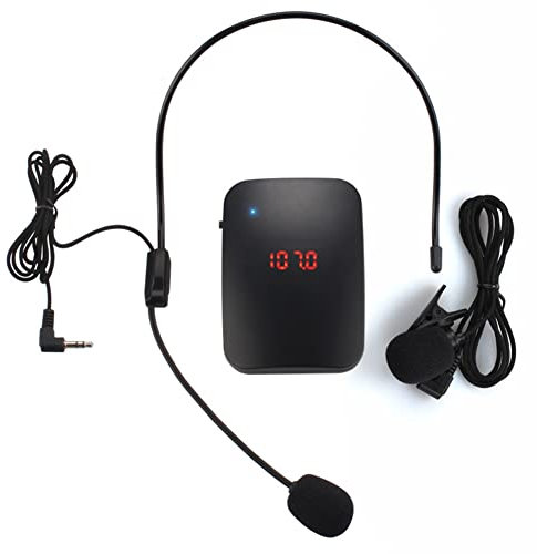 Portable Voice with Headset Microphone Personal Speaker Mic Rechargeable Ultralight for Teachers, Elderly, Tour Guides, Coaches, Presentations