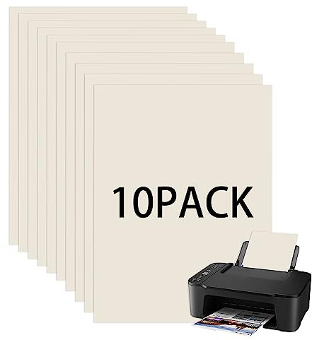 10 Stück Wasserdichtes Bedruckbares klebefolie Transparentes Vinyl-Aufkleberpapier, TAIANJI Bedruckbares Holografisches Aufkleberpapier, A4 Bedruckbares Vinyl-DIY für Tintenstrahl und Laserdrucker
