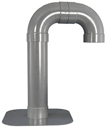 Flachdach-Kabeldurchführung, Schwanenhals, Dachdurchführung, Typ HS1, Kabel, Solar, Strom, Antenne (DN 200 - PVC-Flansch)