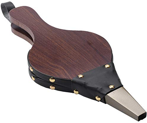 Hagsnec Mini fuelle de mano vintage color marrón oscuro para chimenea, encendedor de fuego, ventilador de bricolaje