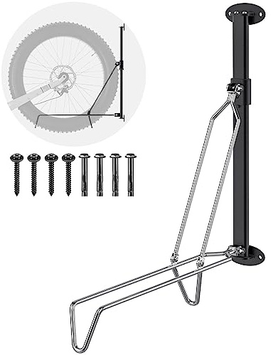 Insaga Fahrradständer – Fahrrad Wandhalterung ohne Schweres Heben für Rennräder, Hybridräder, Trägt 35 kg, Höhenverstellbar Für 50-80cm Reifen, Klappbare Wandmontage für Platzsparende Aufbewahrung