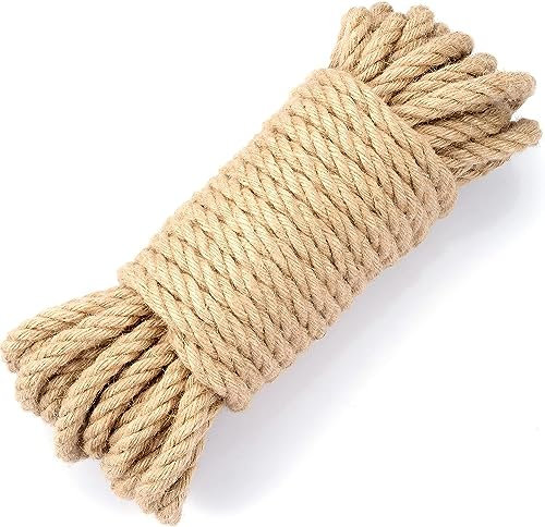 BBbanda 10 mm dickes Seil, 10 m, strapazierfähig, starke Sackleinen-Jute, Naturbraun, Sisalseil für Dekoration, Garten, Handwerk, Hanf, Shibari-Seil