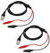 Sonda osciloscopio BNC a pinza de cocodrilo doble, paquete de 2, rojo y negro (110 cm)