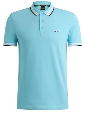 BOSS Hommes Paddy Polo Paddy en piqué de Coton avec sous-col logoté