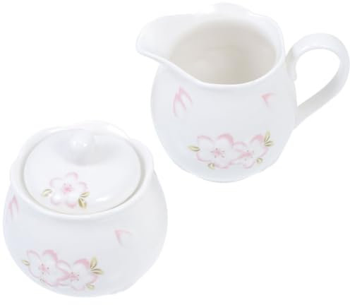 Milisten Set of Ceramic Sugar and Creamer Milk Pitcher Exquisite Kitchen Essentials