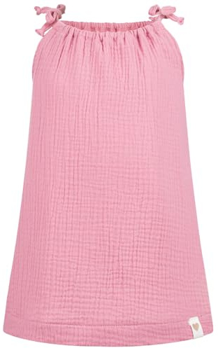 Smarilla Baby Mädchen Musselin Kleid Trägerkleid Sommerkleid Uni, Bekleidungsgröße: 62/68, Farbe: Altrosa