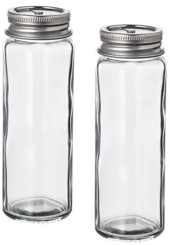 Generisch CITRONHAJ Salz- und Pfefferstreuer, 12 cm, Klarglas/Edelstahl