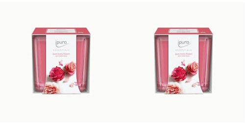 ipuro - dekorative ipuro lovely flowers Duftkerze - minimalistische & puristische Duftkerzen im Glas - intensive Duftkerzen mit frischen & blumigen Noten - stilvolle Kerze 125 g (Packung mit 2)
