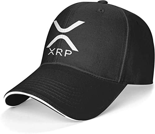 fifbird Xrp Ripple Baseballkappe, klassisch, verstellbar, Schwarz , Einheitsgröße