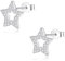 Glintara Silber 925 Ohrstecker für Damen Mädchen, Stern Ohrringe Silber 925 Stecker, 925 Sterling Silber Ohrstecker mit Cubic Zirkonia, Schlafen Knorpel Ohrringe Ohrstecker Hypoallergene Ohrschmuck