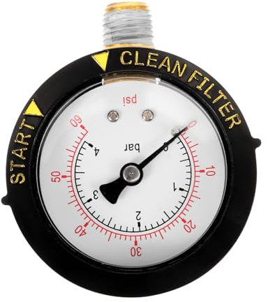 NULYLU Manomètre De Pression Pour Piscine Jauge De Test Étanche Npt Facile à Installer Pour Aquarium Et Usage Extérieur