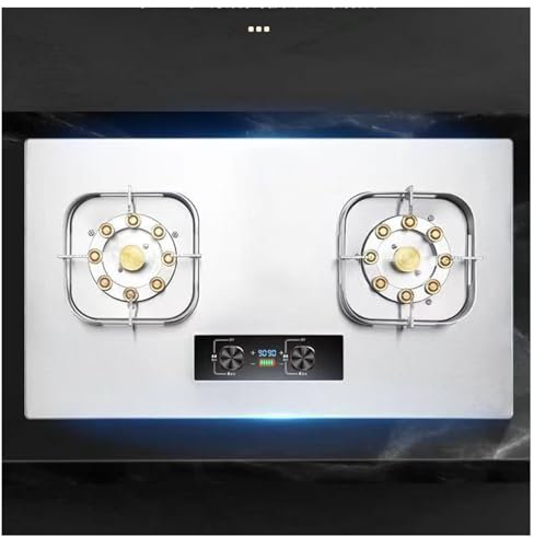 Gas Stove 2 Burners Double Side Independent Timer Stainless Steel Stove - 8.0KW(LPG)
