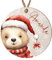 Personalised Bauble Decoration - Custom Name Santa Bear Design for Kids & Family, Festive Christmas Tree Ornament for Children's Eve Gifts (MDF Wood Indoor Use Only)
