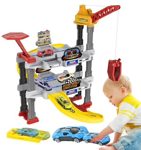 Paodduk Race Car Ramp Track Toys Sets | Creative Toy Garages | Cooperative Catapult Track Children's Toys for Children Boys Girls