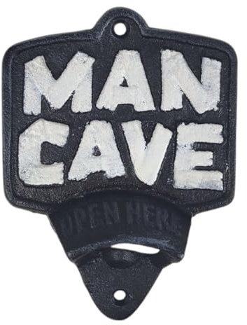 Man Cave Wandflaschenöffner - Industrial Living Flaschenöffner aus Gusseisen